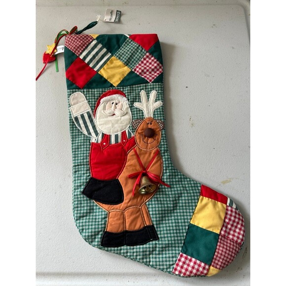 NWT Eddie Walker Midwest Of Cannon Falls Vintage Embroidered Christmas Stocking - Picture 1 of 6